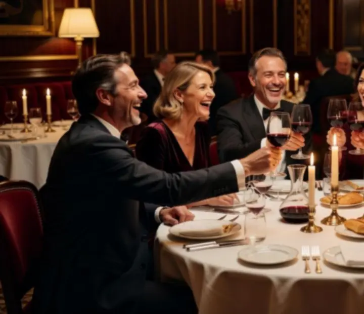 Soirée entre amis au restaurant