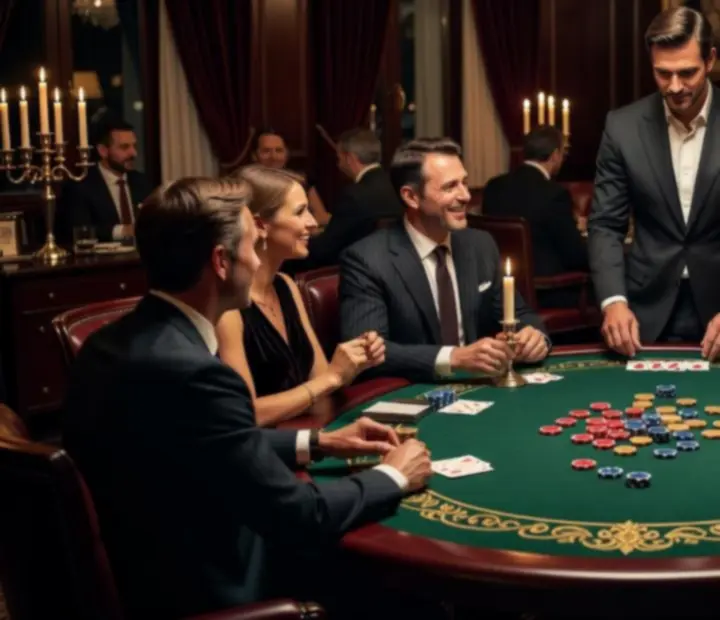 Table de poker élégante